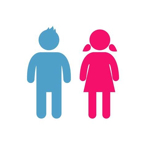 Vector Girl And Boy Icon Icons ~ Creative Market