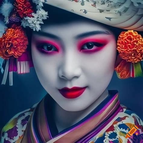 Hyper Realistic And Detailed Geisha Artwork On Craiyon