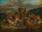 "La Chasse aux lions (Lion Hunt)" Eugène Delacroix - Artwork on USEUM