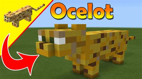 Minecraft Ocelot Ocelot Statue Minecraft Mob Build Tutorial