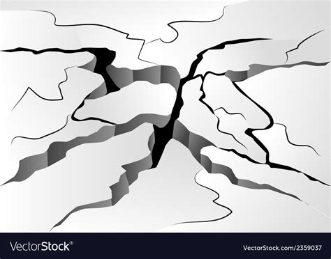 Crack In The Ground Royalty Free Vector Image Vectorstock