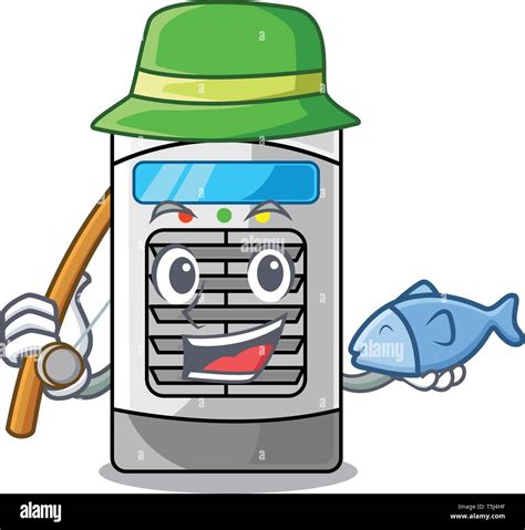 Fishing Air Cooler Isolated With The Cartoon Stock Vector Image And Art