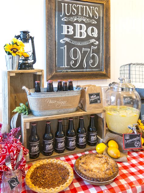 Here are the best birthday party food ideas. Rustic BBQ Birthday Party. Man 40th Birthday Party. | Bbq ...