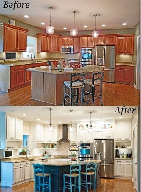 Before And After Painted Kitchen Cabinets Transform Your Kitchen In