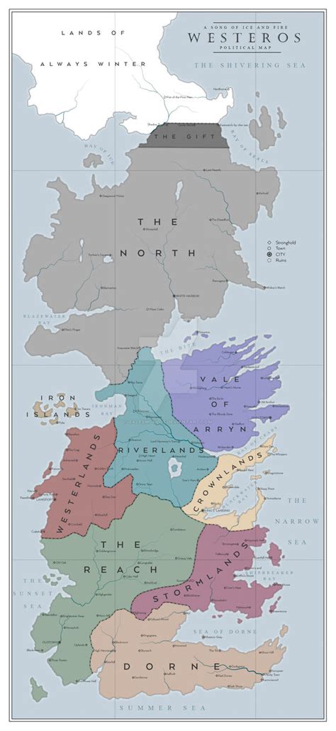 Map Of Westeros Political Maps Of The World