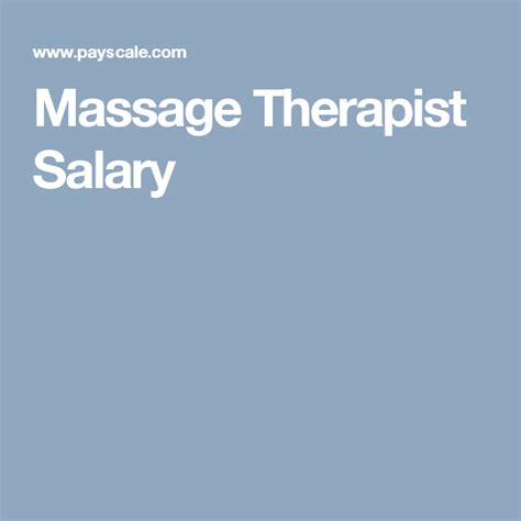 Massage Therapist Salary Massage Therapist Salary Massage Therapist