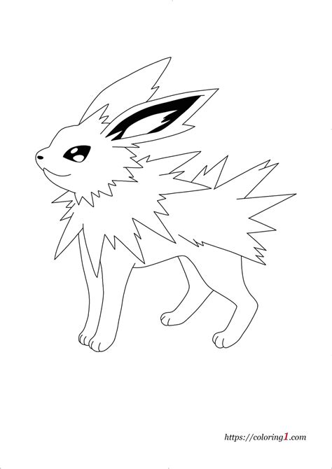 Pokemon Eevee Evolutions Jolteon Coloring Pages 2 Free Coloring Sheets 2021 Free Printable