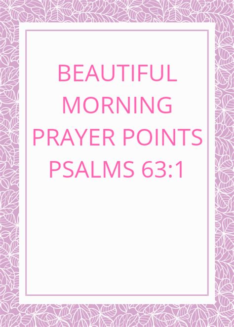 30 Beautiful Morning Prayer Points Prayer Points