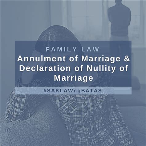 Annulment And Declaration Of Nullity Of Marriage Saklaw Annulment