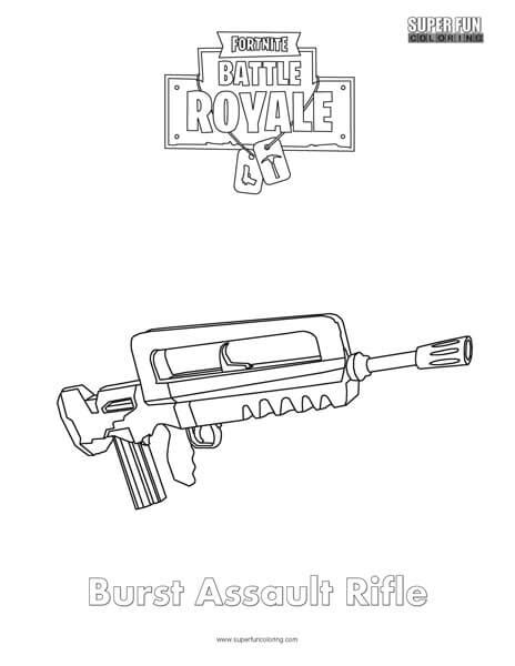 Fortnite battle royale coloring page sgt. Omega Fortnite Gun Coloring Pages