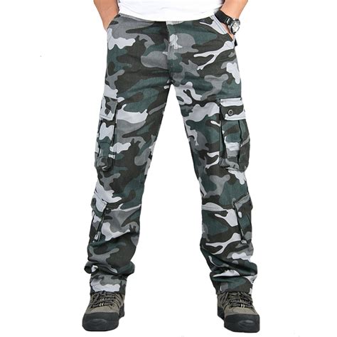 mens military combat trousers camouflage printed cargo army casual work long pants walmart canada