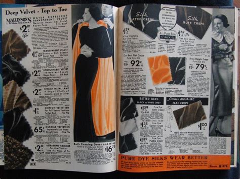 sears 1935 fall general catalog sears fall velveteen