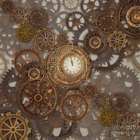 Steampunk Clockwork Digital Art By Ellerslieart Fine Art America