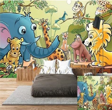 Multicolor 3d Pvc Animals Wallpaper For Kids Room Wall At Rs 55sq Ft