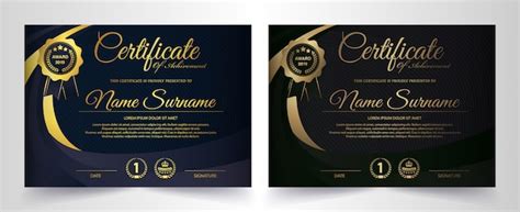 Premium Vector Premium Black Certificate Template