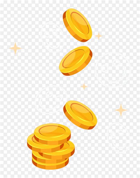 Golden Coins With Smile Emoji On Transparent Background Png Similar Png