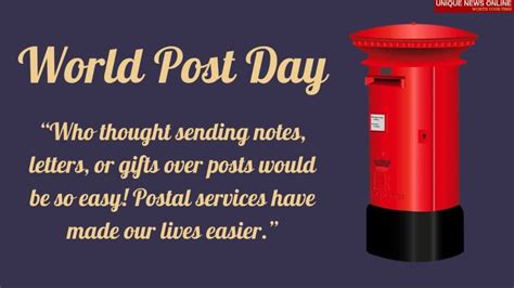 World Post Day 2021 Quotes Images Poster Messages Wishes And