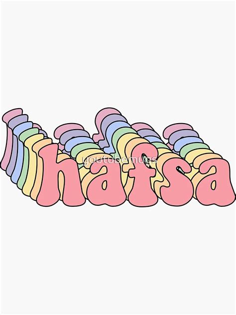 Hafsa Name Sticker Sticker For Sale By Youtubemugs Redbubble