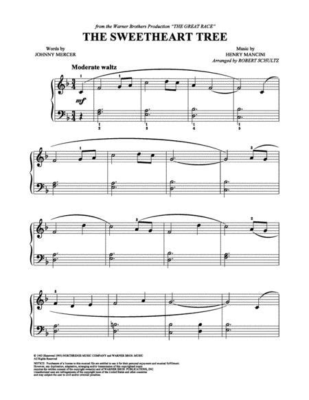 The Sweetheart Tree By Henry Mancini Digital Sheet Music For
