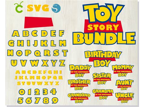 Toy Story Bundle Svg Toy Story Font Svg Toy Story Birthday Boy Svg