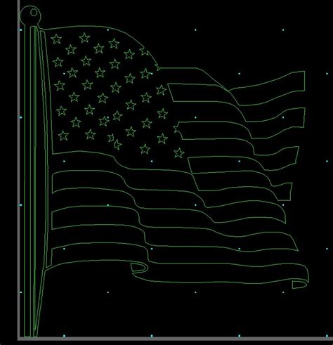 Usa Flag Dxf File Cnc Plasma Laser Waterjet Router Embrodery Etsy