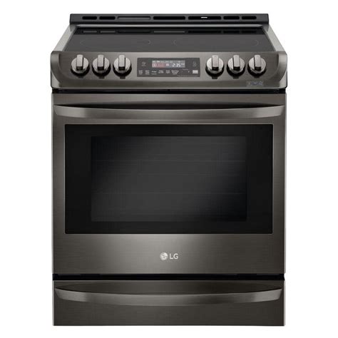 lg electronics 6 3 cu ft slide in electric range with probake convection oven in black