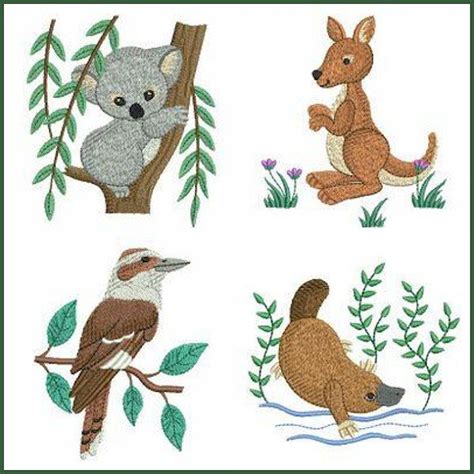 Australian Animals In 2023 Embroidery Design Download Animal