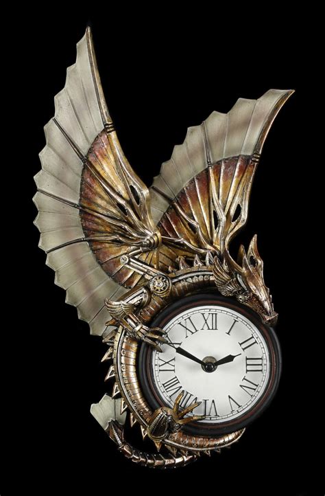 Steampunk Wall Clock Clockwork Dragon Anne Stokes Figuren Shopde