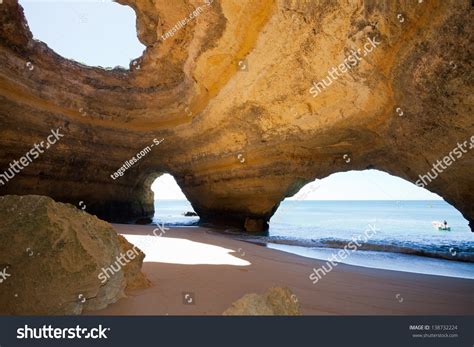 Portugal Algarve Benagil Sea Caves Stock Photo
