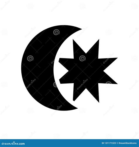Star And Crescent Moon Icon Trendy Star And Crescent Moon Logo Stock