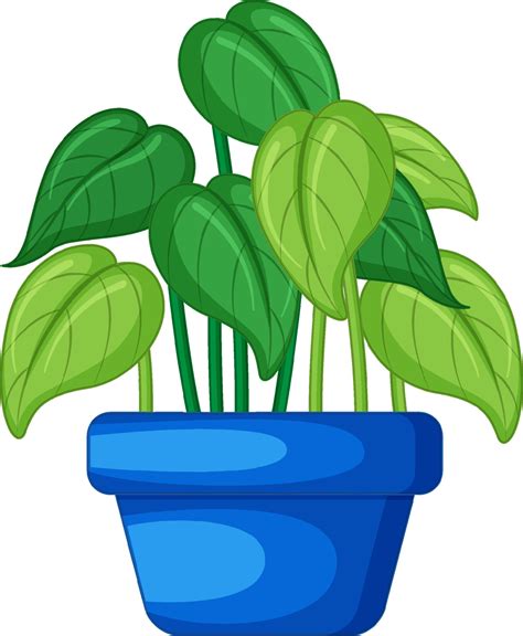 Plant In A Pot In Cartoon 7700435 Vector Art At Vecteezy