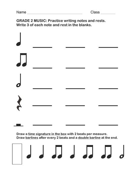 Free Rhythm Worksheets