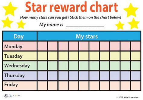 Reward System Free Token Board All Children Autism