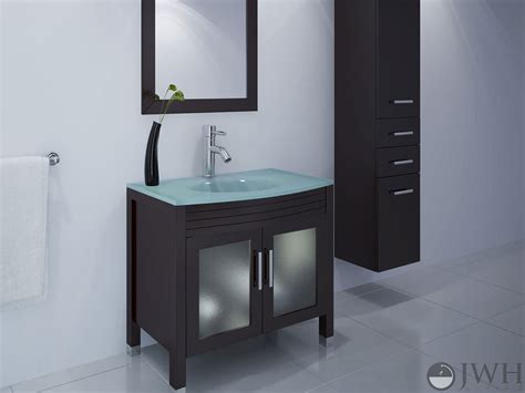 Glass bathroom vanities give your bathroom a distinctly contemporary feel. 35.5" Ludwig Glass Sink Bathroom Vanity - Bathgems.com