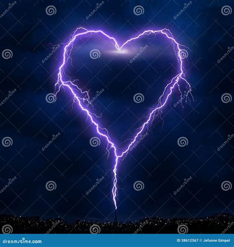 Ligthning Heart Stock Image Image Of Storm Bolt Conceptual 38612567