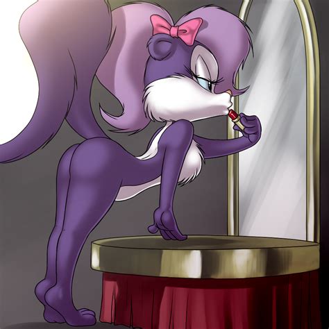 Rule 34 Anthro Ass Chochi Female Fifi La Fume Furry Purple Fur Skunk Solo Tiny Toon Adventures