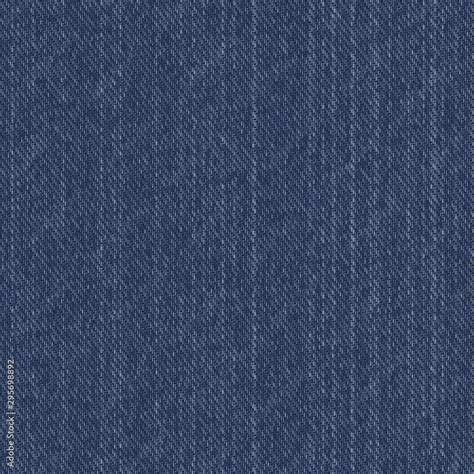 Denim Fabric Texture Seamless Repeat Vector Pattern Swatch Traditional Indigo Blue Color