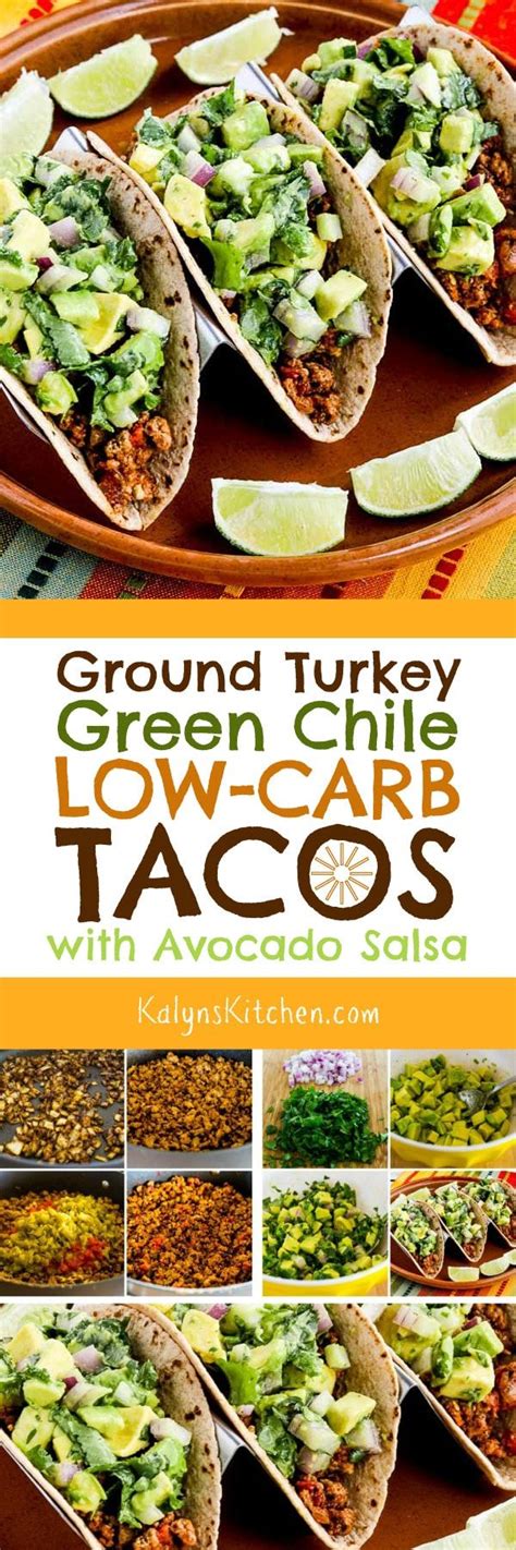If it is liquidy drain it before adding it. Ground Turkey Green Chile Low-Carb Tacos with Avocado Salsa are a tasty dinner the whole family ...