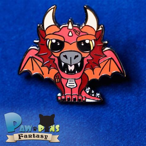 Cute Dragon Enamel Pin Dragon Pin Gift Cute Fantasy Enamel Etsy