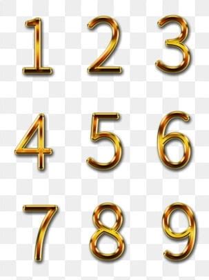 Gold Numbers PNG Vector PSD And Clipart With Transparent Background