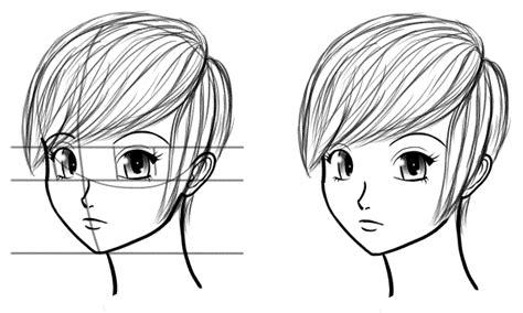 Anime Head Tutorial Drawing Heads At Three Quarter