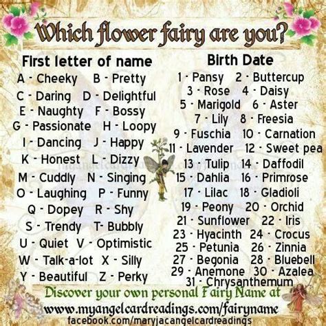 Flower Fairy Names Just For Fun Fairy Names Funny Name Generator