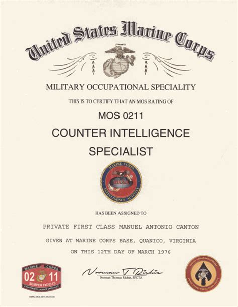 Mos 0211 Counter Intelligence Specialist