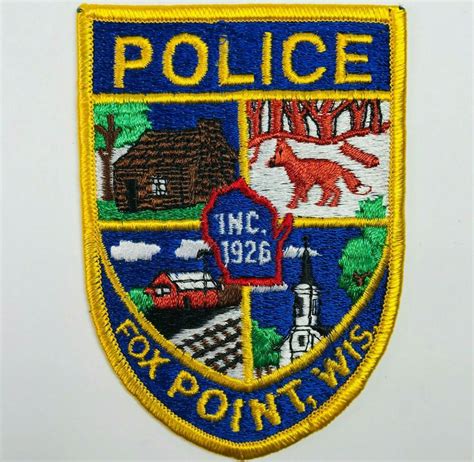 Fox Point Police Wisconsin Patch Patches Police Patches For Sale