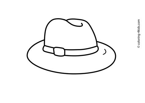 Hat Coloring Pages For Kids Printable Drawing Printables Kids