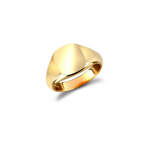 9ct Gold Mens Plain Square Signet Ring Signet Rings From Hillier