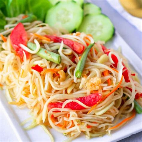 Thai Papaya Salad Thai Caliente Thai Recipes