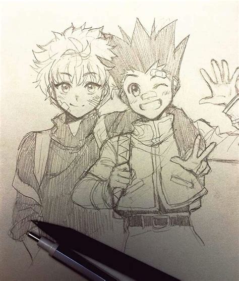 Killua And Gon By Ein Lee Anime Character Drawing Anime Sketch
