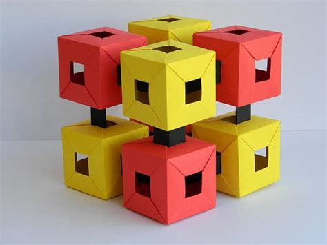 Nine Cubes Origami Cube Origami Art Paper Cube