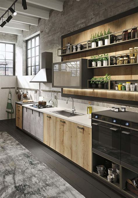 Modern Loft Kitchen Design With A Vintage Industrial Look